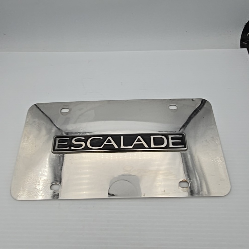 Cadillac Escalade 3d Nameplate Mirror Chrome Stainless‎ Steel License Plate